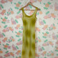 90's Lime Green Textured Dress