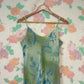 90’s Green Printed Slip Dress