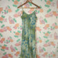 90’s Green Printed Slip Dress