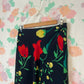 Y2K Black Floral Skirt