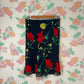 Y2K Black Floral Skirt