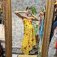 90's Yellow Detailed Floral Dress