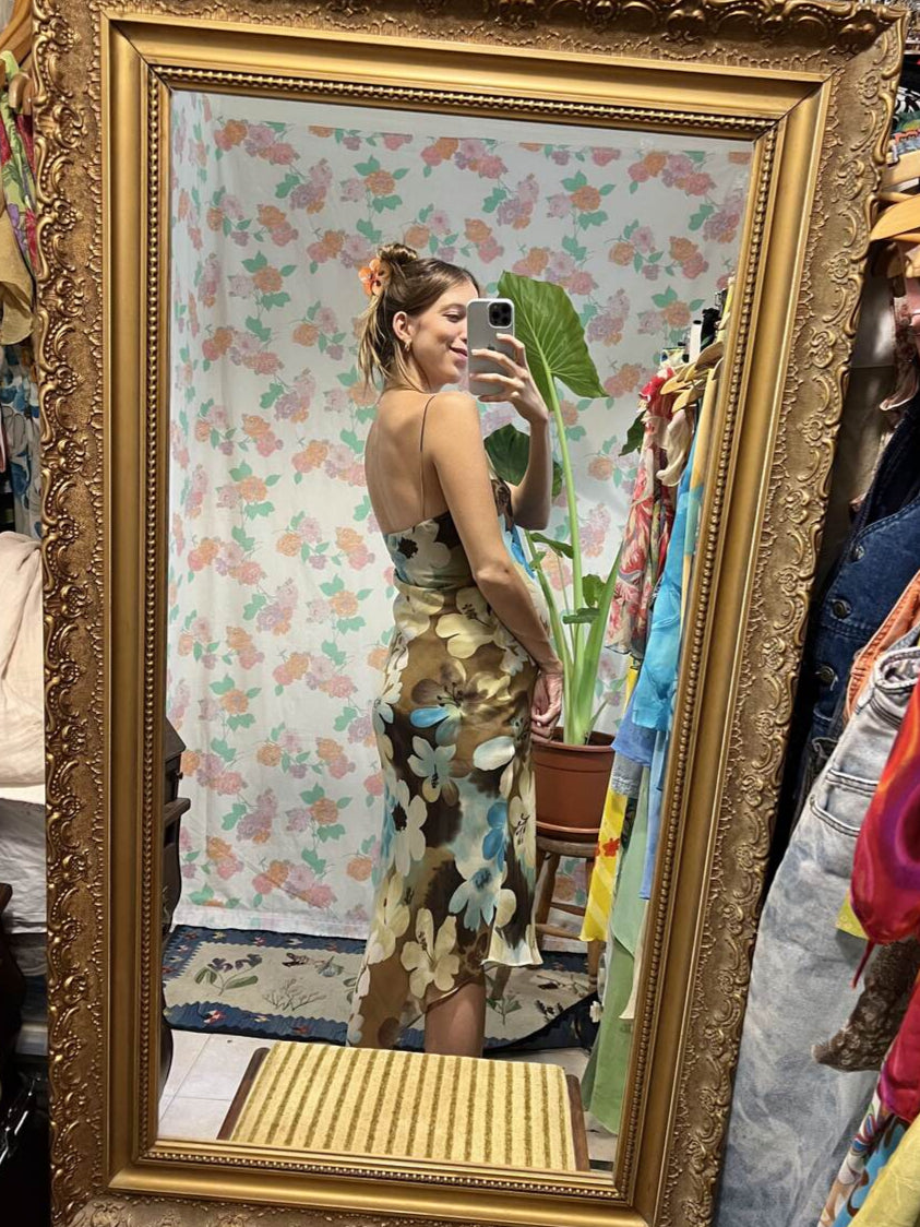90's Insane Floral Slip Dress
