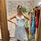 90's Light Blue Floral Slip Dress
