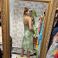 90’s Green Printed Slip Dress