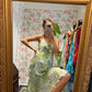 90’s Green Printed Slip Dress