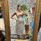 90's Turquoise Floral Slip Dress