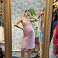 90's Pink Paisley Slip Dress