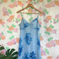 90's Blue Garden Slip Dress