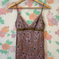 90's Paisley Textured Slip Dress