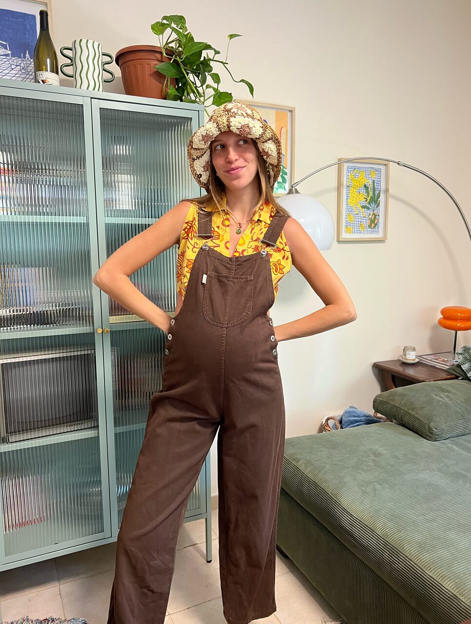 90's Brown Overalls