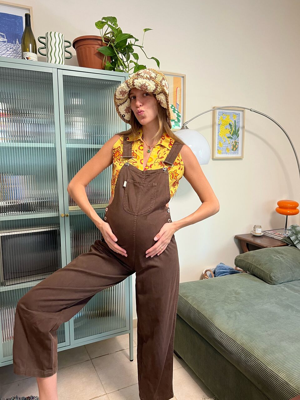 90's Brown Overalls