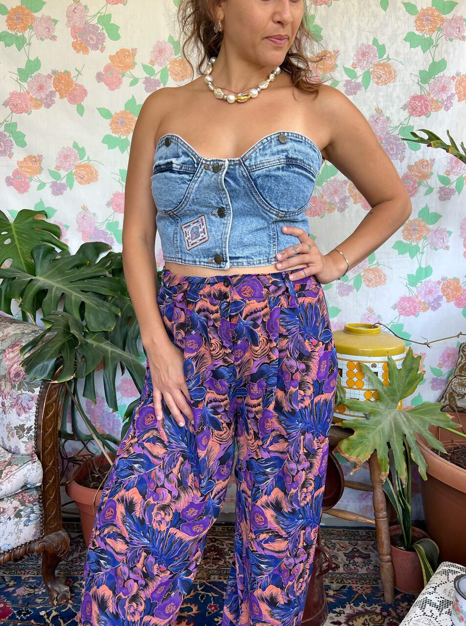 90's Strapless Cropped Top