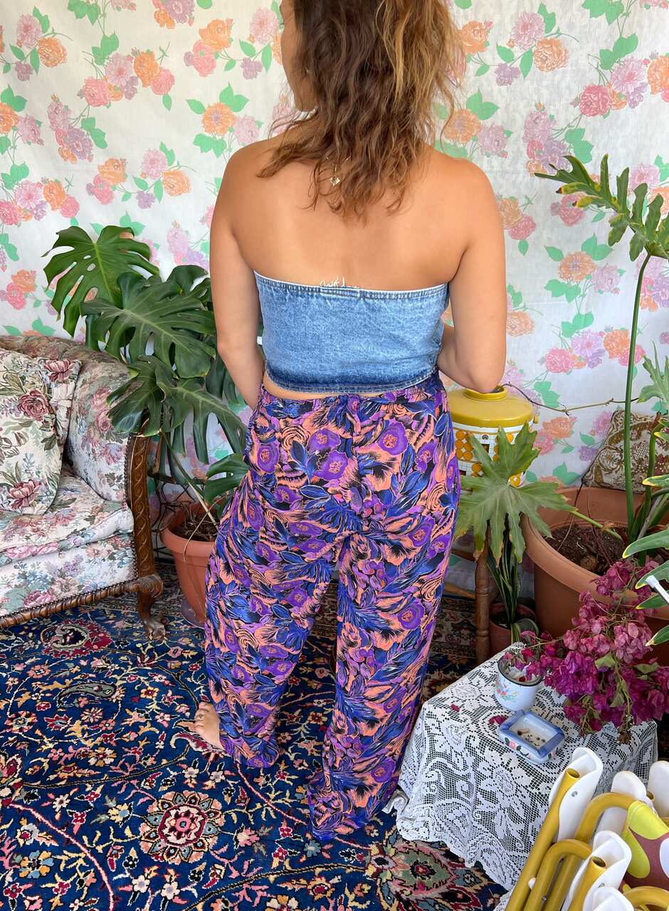 90's Strapless Cropped Top