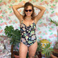 90's Black Neon Swimsuit