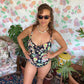 90's Black Neon Swimsuit
