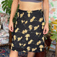 90's Black Floral Skirt