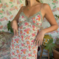 00's Floral Lace Slip Dress