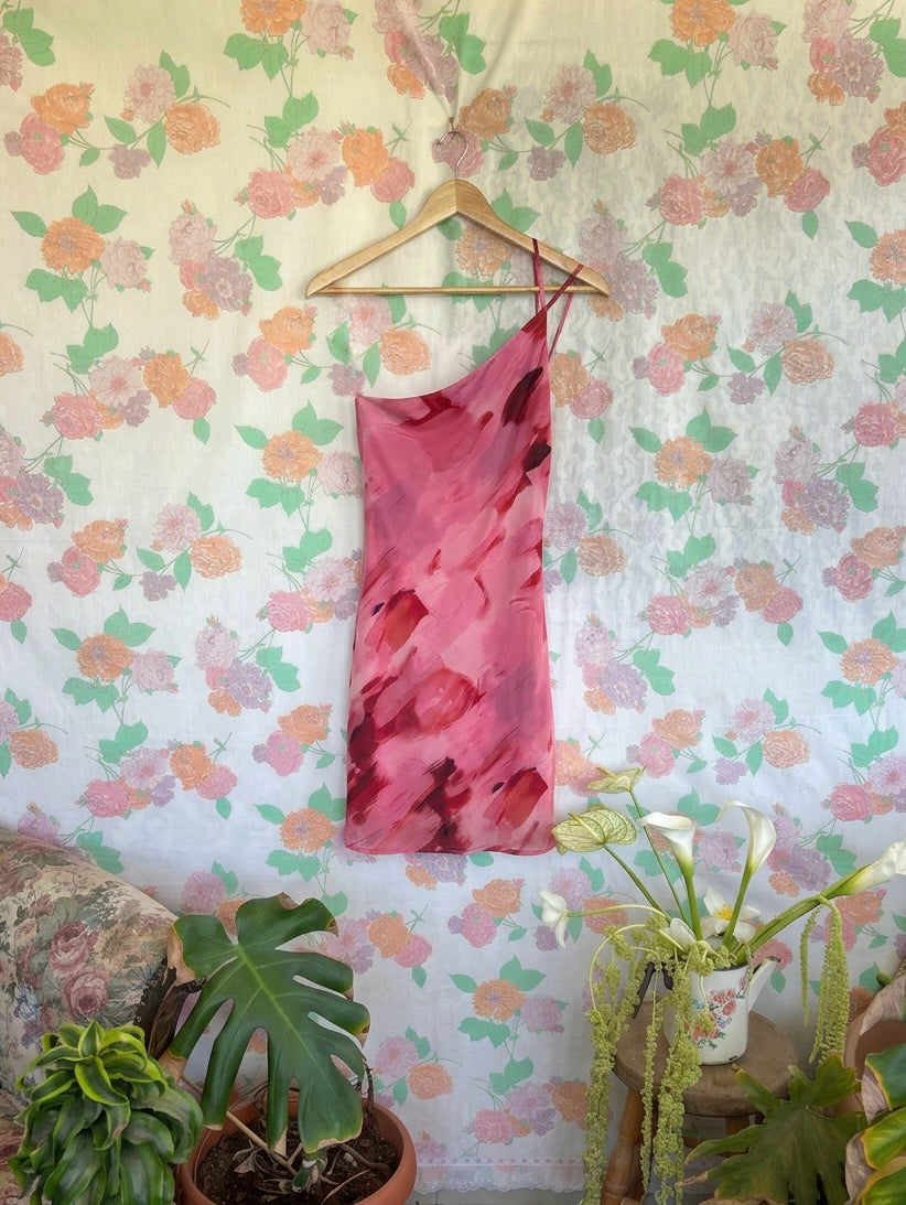 90's Pink Chiffon Dress
