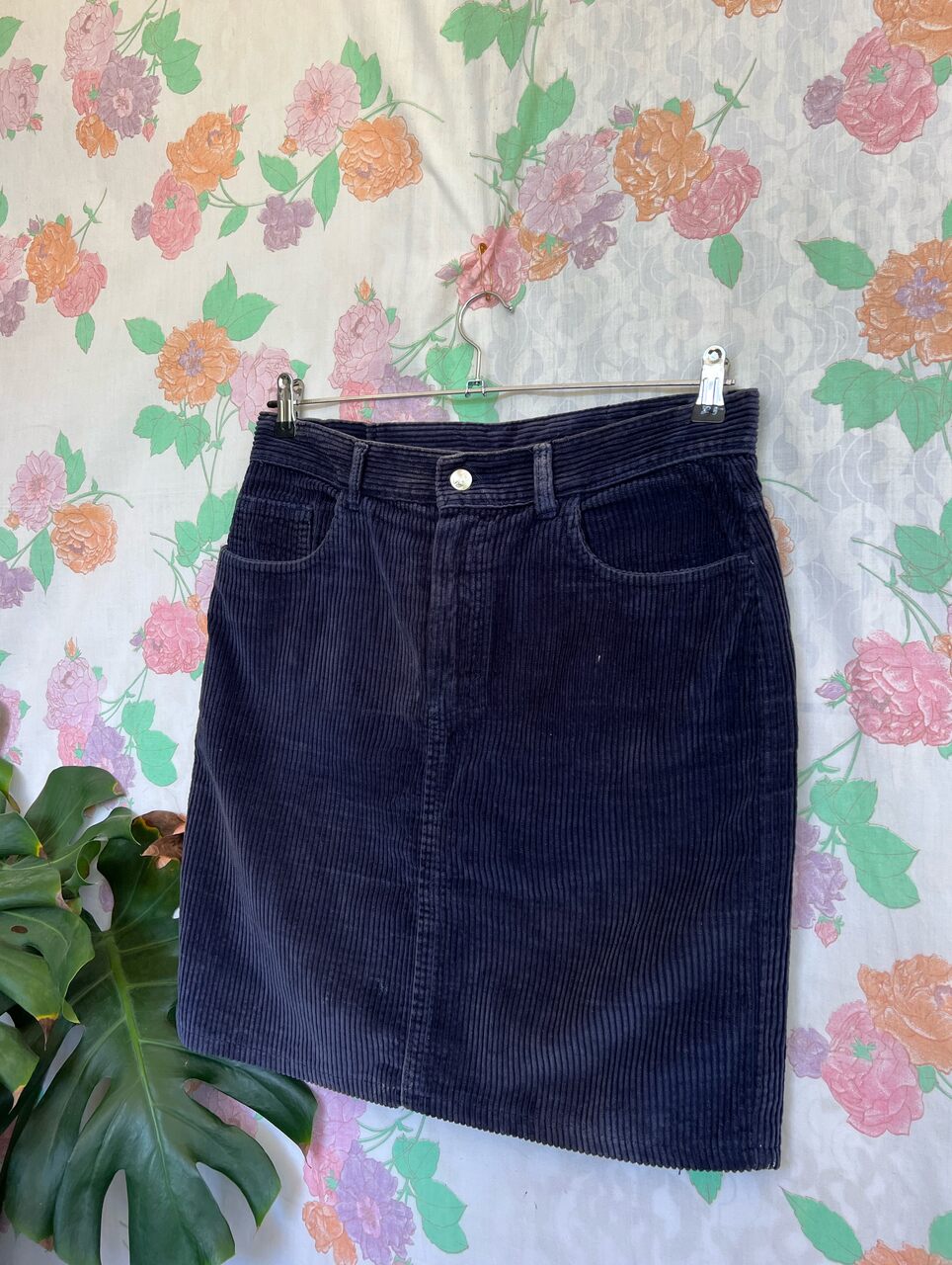 90's Blue Corduroy Skirt