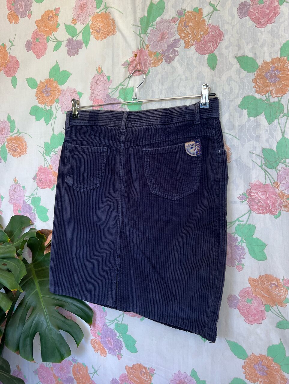 90's Blue Corduroy Skirt