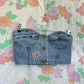 90's Strapless Cropped Top