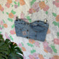 90's Strapless Cropped Top