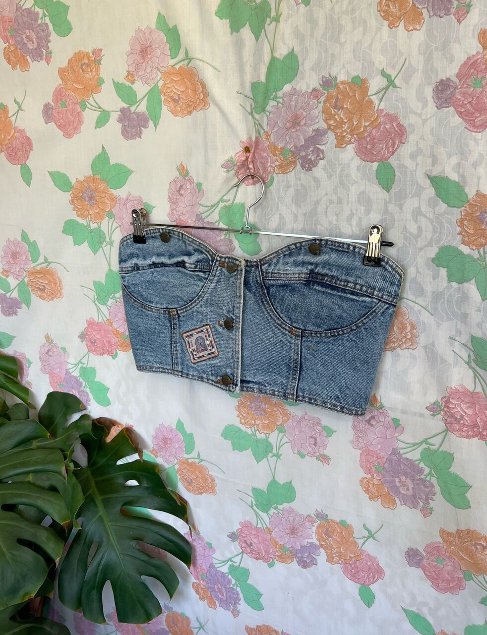90's Strapless Cropped Top