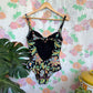 90's Black Neon Swimsuit