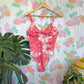 90's Floral Pink Swimsuit
