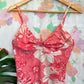 90's Floral Pink Swimsuit