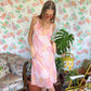 2000's Pink Dreamy Printed Dress