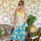 Y2K Blue Floral Skirt