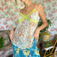 Y2K Blue Floral Skirt