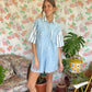 90's Denim Striped Jumpsuit