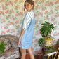 90's Denim Striped Jumpsuit