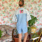 90's Denim Striped Jumpsuit
