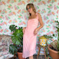 90's Asymmetric Pink Slip Dress