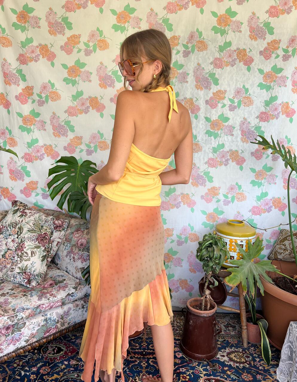 Vintage Yellow Unique Top