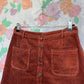 00's Brown Corduroy Skirt