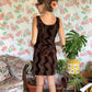 90's Brown Velvet Set