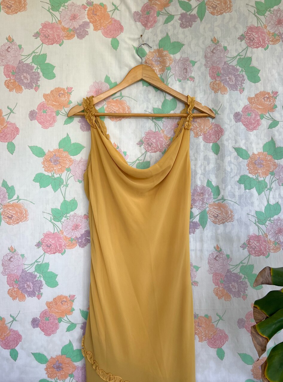 90's Yellow Fairy Slip Dress