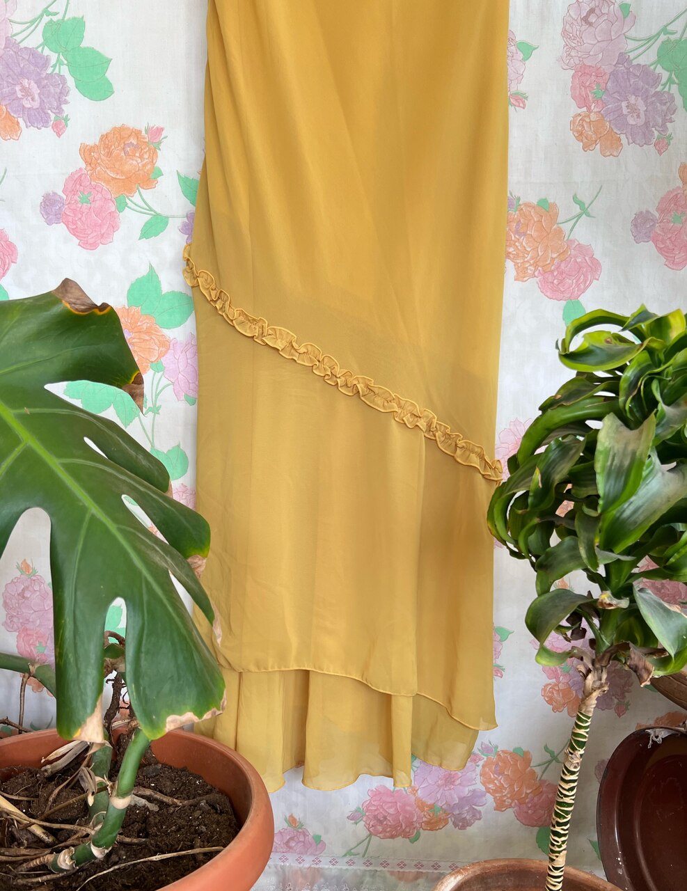 90's Yellow Fairy Slip Dress