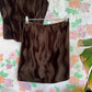 90's Brown Velvet Set