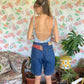 90's Unique Floral Swimsuit