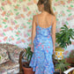 90's Blue Printed Floral Dress