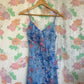 90's Blue Printed Floral Dress