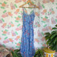 90's Blue Printed Floral Dress