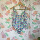 90's Unique Floral Swimsuit
