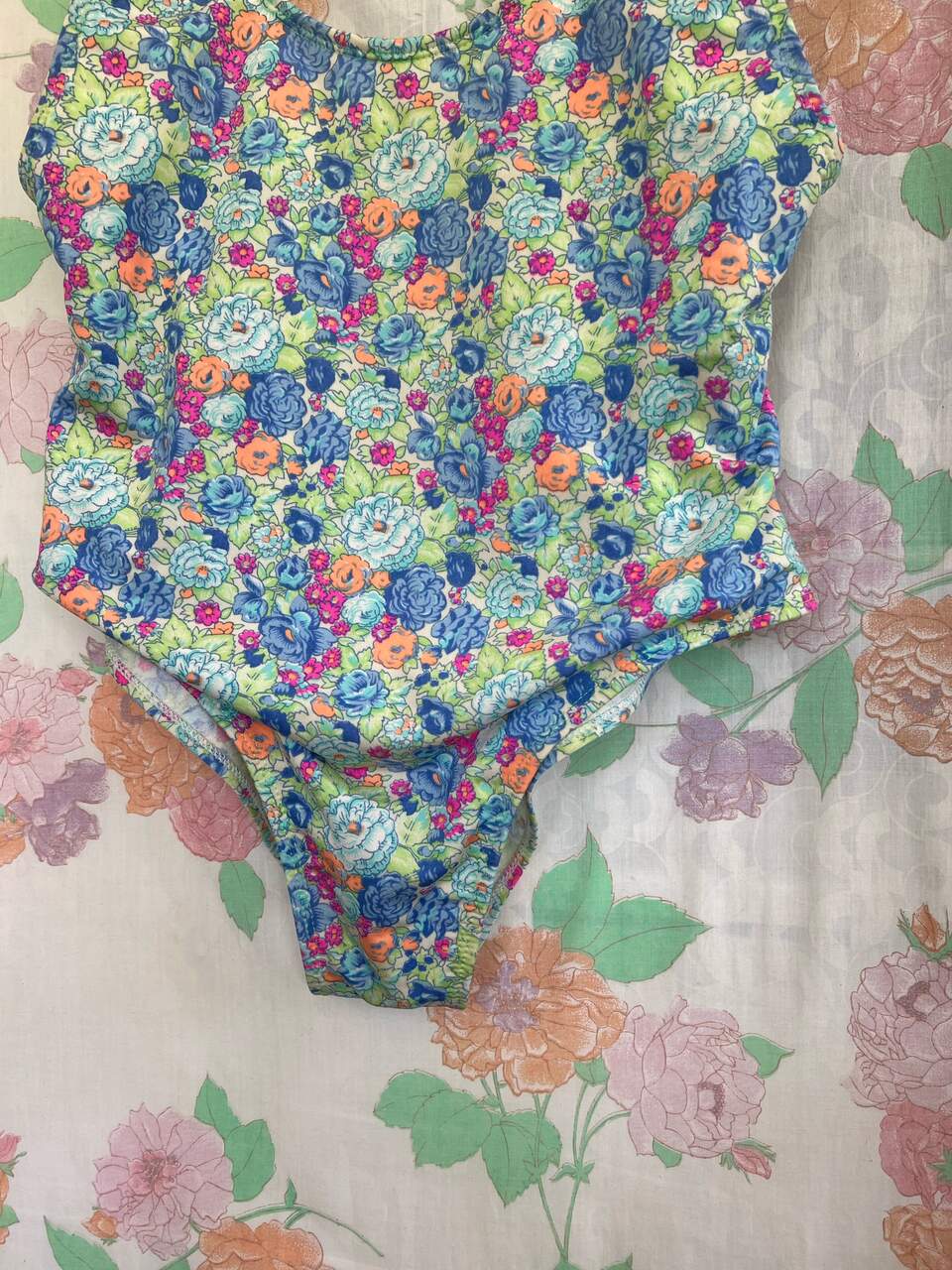 90's Unique Floral Swimsuit